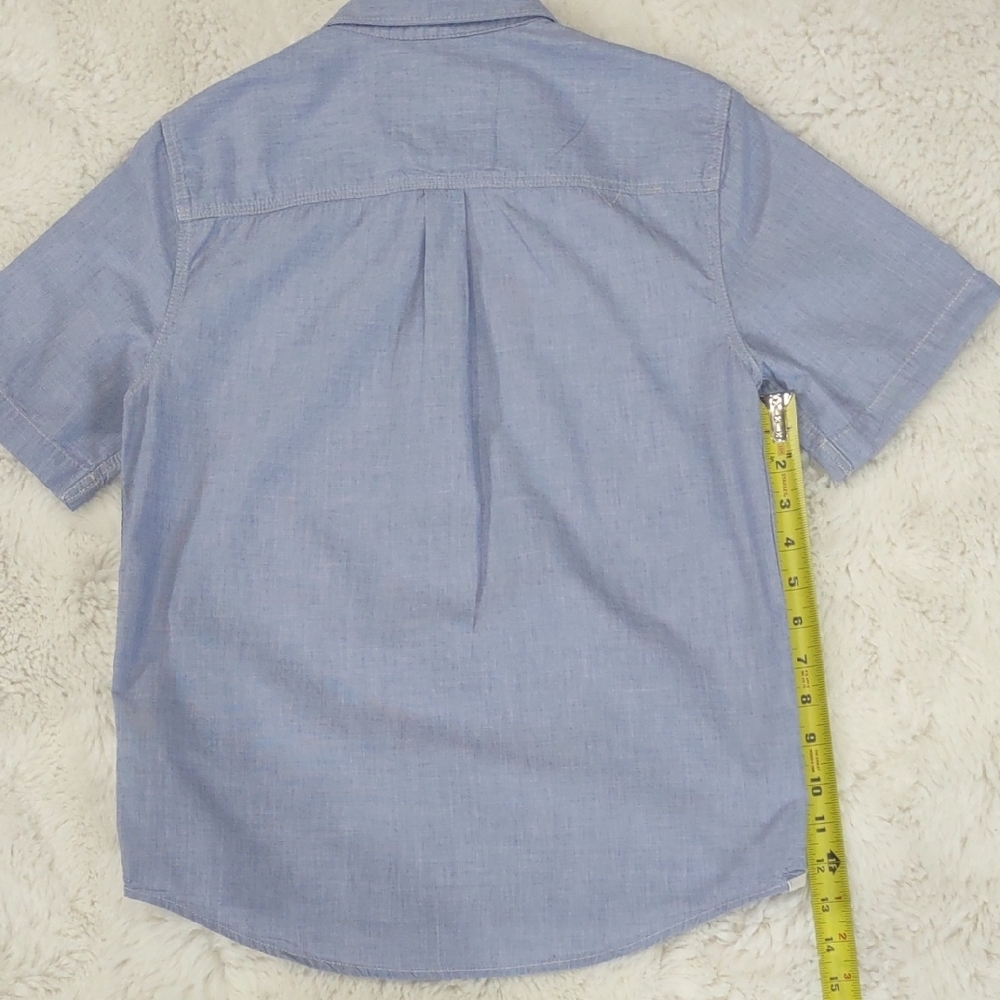 VANS Light Blue Short Sleeve Button-Up Shirt - Picture 10 of 17